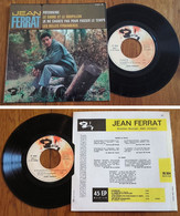 RARE French EP 45t RPM BIEM (7") JEAN FERRAT (w/ Discographie Postcard, 1965) - Ediciones De Colección
