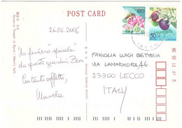 CARTOLINA KYOTO PER ITALIA - Lettres & Documents