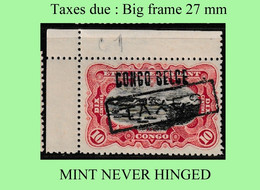 1909 ** CONGO FREE STATE/ ETAT IND. DU CONGO = EIC MNH TX18 (WIDE FRAME) RED RAPIDS + ANGLE BORDERS - Nuovi