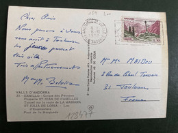 CP RECORD D'ANDORRA TP MERITXELL 0,30 OBL.MEC.6-11 1970 - Covers & Documents