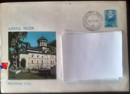 Errors Envelope Romania 1974,Cozia Monastery, Vâlcea County Circulated Căciulata Vâlcea, - Brieven En Documenten