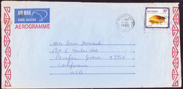 NEW ZEALAND 1980 Aerogramme To USA @D8663L - Lettres & Documents