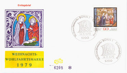 Germany Deutschland 1979 FDC Wohlfahrtsmarke Wohlfahrtsmarken Weihnachts Weihnachten Christmas, Canceled In Bonn - 1971-1980