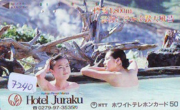 Télécarte Japon * FEMME EROTIQUE (7240) BATH * PHONECARD JAPAN * TELEFONKARTE *  BATHCLOTHES LINGERIE - Mode