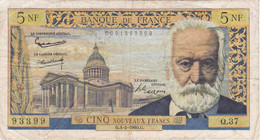 BILLETE DE FRANCIA DE 5 FRANCS DEL 4-2-1960 DE VICTOR HUGO  (BANKNOTE) - 5 NF 1959-1965 ''Victor Hugo''