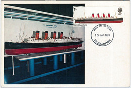 57253  - GB - POSTAL HISTORY: MAXIMUM CARD 1969 - SHIP  SS MAURETANIA  SG 783 - Cartes-Maximum (CM)