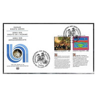 C1438/ Naciones Unidas 1993, FDC Serie Derechos Humanos (NS) - FDC150Zf-151Zf - Cartas & Documentos