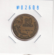 France 20 Francs 1951 B Km#917.2 - 10 Francs
