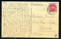 Belgique - Oblitération Ste Adresse Poste Belge Sur Carte Postale En 1917 Pour Auxerre - S 61 - Andere & Zonder Classificatie