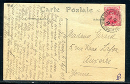 Belgique - Oblitération Ste Adresse Poste Belge Sur Carte Postale En 1917 Pour Auxerre - S 61 - Autres & Non Classés