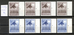 Belgique  Europa  N° 1025/6 Pl 1à 4 X   (charnières Légères) - 1961-1970