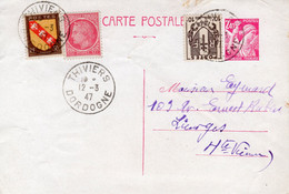 CARTE POSTALE - Iris 2,40F - Au Recto "AVIS DE DEBIT" - Cartes Postales Types Et TSC (avant 1995)