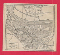 CARTE PLAN 1947 - ELBEUF - ÉGLISE MAIRIE CHAMP DE FOIRE HALTE D'ELBEUF ROUVALETS - Cartes Topographiques