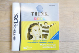 NINTENDO DS  : MANUAL : Think Kids - Game - Littérature & Notices