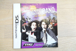 NINTENDO DS  : MANUAL : The Naked Brothers Band - Game - Literatura E Instrucciones