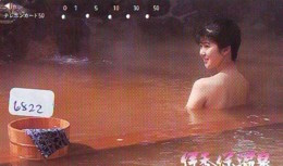 Télécarte Japon * EROTIQUE (6822) DANS LA BAIN *  EROTIC PHONECARD JAPAN * TK * BATHCLOTHES * FEMME SEXY LADY LINGERIE - Mode