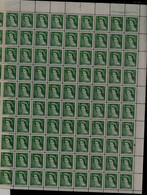 CANADA 1950 OFFICIAL STAMP QUEEN ELISABETH II WITH OVERPRINT G FULL SHEET MI No 39 MNH VF!! - Opdrukken