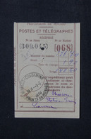 MONACO - Récépissé De Mandat De Monaco En 1938 Pour Lavaur - L 131674 - Covers & Documents