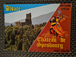 Carte ANDLAU Le Chateau De SPESBOURG Surveille Le Val D 'andlau - Benfeld