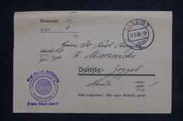 ALLEMAGNE -  Document De Danzig En 1939 - L 131782 - Lettres & Documents