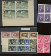 1939 Croix Rouge Famille Royale Princes Baudouin Yv. 496/503 Sans Gomme.x 4.   Uitgave 150 Ex. - 1931-1940