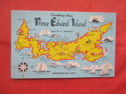 Map Greetings.   Prince Edward Island     Ref 5780 - Autres & Non Classés