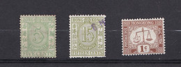 Hong Kong 2 Timbres 5 Cent Et 15 Cents 1938 + Un Timbre Taxe 1924, Voir Scan - Postal Fiscal Stamps