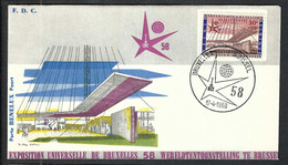 BELGIQUE 1958: 3x FDC "Atomium" De Bruxelles - 1951-1960