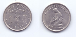 Belgium 1 Franc 1933 (legend In French) - 1 Franc