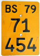 Velonummer Mofanummer Basel-Stadt BS 79 - Number Plates