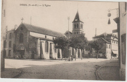 Dav : Val D'  Oise :  DEUIL :  L '  église   1927 - Deuil La Barre