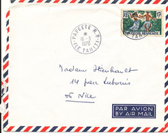 French Polynesia Air Mail Cover Sent To France 16-3-1970 Single Franked - Lettres & Documents