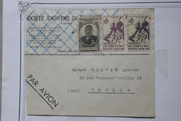 BE15 SENEGAL AOF  BELLE LETTRE PRIVEE  1945  PAR AVION DAKAR  A  TOULON  FRANCE ++++ +AFFRANCH. INTERESSANT - Cartas & Documentos