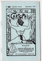 LE CARTOPHILE - Revue Trimestrielle - N° 26 - Septembre 1972 - 8e Olympiade Paris 1924 - Catastrophe Ferroviaire Havre - Frans