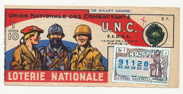 FRANCE - Loterie Nationale - 1/10ème - F.I.D.E.L. Union Nationale Des Combattants - 32ème Tranche - 1965 - Loterijbiljetten