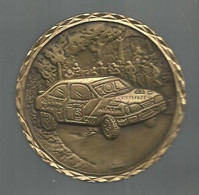 Médaille De Table ,automobile ,sports ,rallye, Signée , 3 Scans,dia. 60 Mm,108 Gr. ,frais Fr 6.15 E - Autres & Non Classés