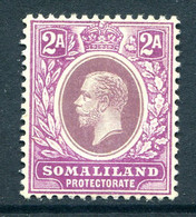 Somaliland 1921 KGV - Wmk. Mult. Script CA - 2a Dull & Bright Purple HM (SG 75) - Somaliland (Protectorate ...-1959)