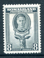 Somaliland 1942 KGVI - Full-face Portrait - Sheep, Kudu & Map Issue - 8a Grey HM (SG 111) - Somaliland (Protectorate ...-1959)