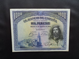 ESPAGNE * : 1000 PESETAS  15.8.1928    CB 69 / CMB 373 / P 78a    TTB+ à Presque SUP ** - 1000 Peseten