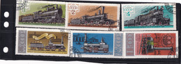 RUSSIAN LOCOMOTIVE STAMP COLLECTION TRAIN STAMP 1979 1978 1K 3K 2K 4K PERFORATED STAMP DANTELE - Oblitérés