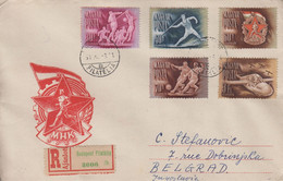 Enveloppe  Recommandée   FDC   1er   Jour    HONGRIE   Jeux  Sportifs   1950 - FDC