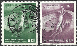 Chile 1962 - Mi 606/07 - YT 296 + Pa 210 ( World Football Cup ) - 1962 – Chili