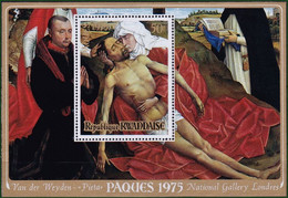 1975 Rep. Rwandaise. Paques - Ostern,  " Pieta " Van Der Weyden - Ostern