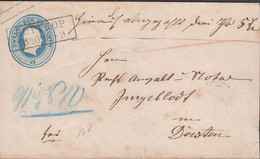 186?. PREUSSEN. König Friedrich Wilhelm IV. 2 ZWEI SILBER GROSCHEN Envelope (cut At Right) Cancelled BOTTR... - JF432952 - Ganzsachen