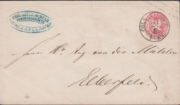 186?. PREUSSEN. EIN GROSCHEN Envelope To Elberfeld  Cancelled CÖLN 29 8. Sender PHIL. REINHR. SCHULZ FONDS... - JF432961 - Entiers Postaux