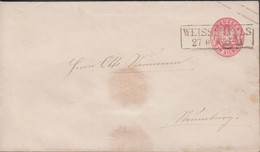 186?. PREUSSEN. EIN GROSCHEN Envelope Cancelled With Box-cancel WEISSEN .... 27 6. - JF432964 - Enteros Postales