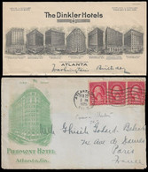 U.S 1926 ILLUSTRATED HOTEL COVER - PIEDMONT HOTEL, ATLANTA - WITH CONTENTS - Lettres & Documents