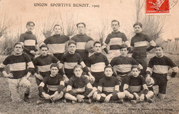 CPA De L'ISLE Sur SORGUE - L'équipe De Rugby De L'U.S BENOIT En 1909. - L'Isle Sur Sorgue
