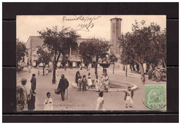 TUNISIE   N°  22  .  5 C   SUR  CP    PLACE  EL  HALFAOUINE    . SUPERBE  . - Cartas & Documentos