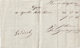 A18686 - RECEIPT FROM AUSTRIA 1823 HANDWRITTEN DOCUMENT COPIA - Oostenrijk